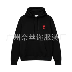 AMI Ami De Coeur Black Hoodie
