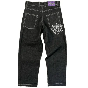 Always Vintage Graphic Jeans with Sun Design
