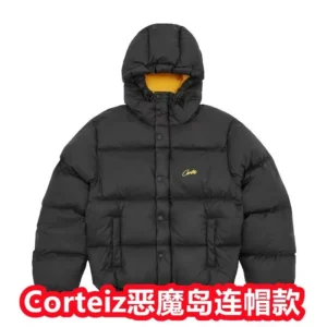 Corteiz Devil Island Hooded Puffer Jacket