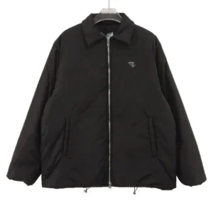 Prada Classic Winter Jacket with Logo Patch