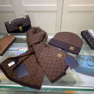 Luxury Louis Vuitton Scarf Set.