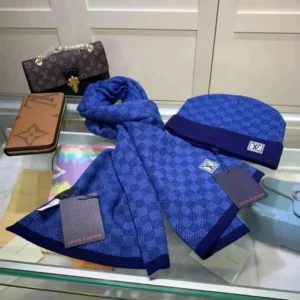 Louis Vuitton Scarf and Hat Set, Elegant Accessories