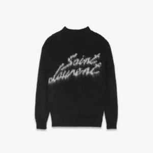Saint Laurent Furry Logo Sweater