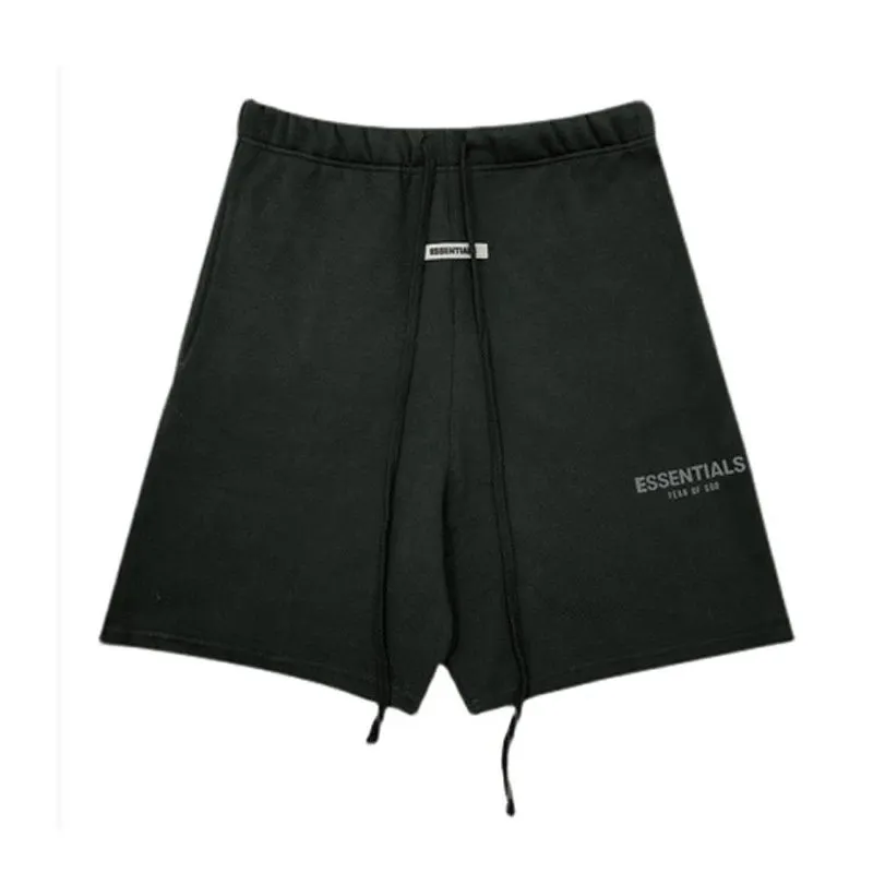 Essentials FOG Drawstring Black Shorts
