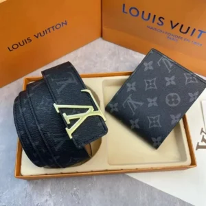 Louis Vuitton Monogram Belt & Wallet Set