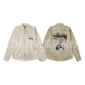 Stussy Striped Casual Long Sleeve Shirt