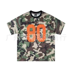 Stussy Camo Mesh Jersey with Bold 80 Design