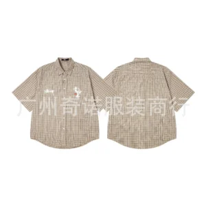 Stussy Casual Grid Pattern Short Sleeve Shirt