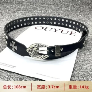 Stylish OUYUE Leather Belt with Eagle Buckle
