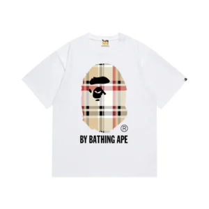 Bathing Ape Classic Tee with Plaid Design