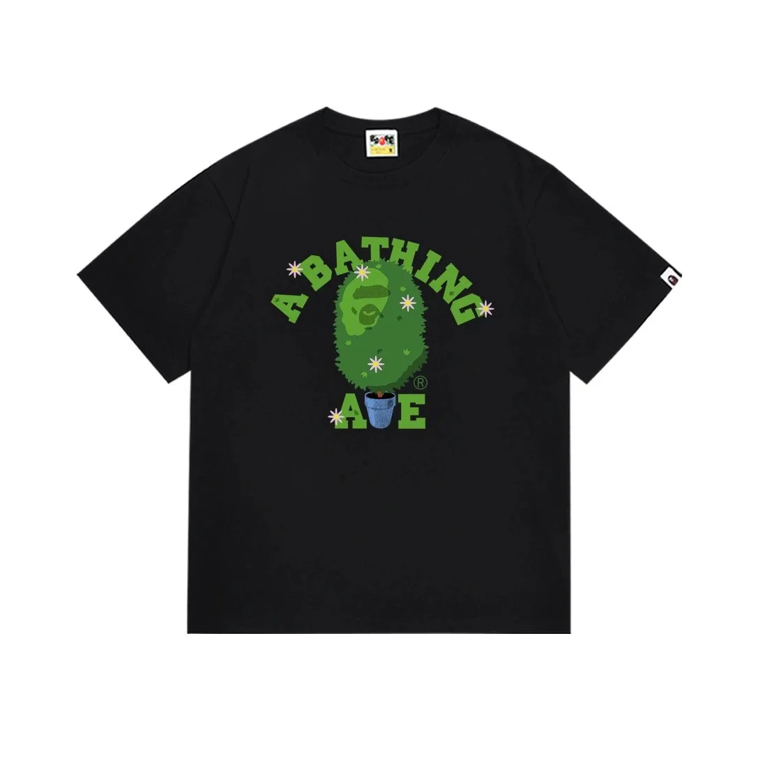 A Bathing Ape Tee with Green Logo Design
