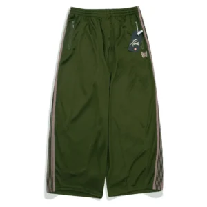 Needles Track Pants, Olive Green, Wide Fit