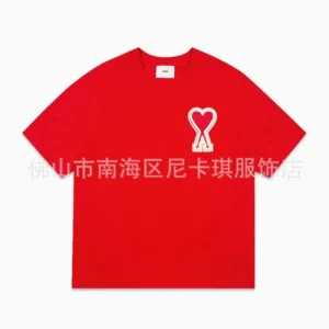 Ami Love Heart T-Shirt, Bold Red Design