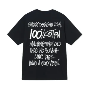 Stussy Designs U.S.A. Cotton T-Shirt with Bold Print