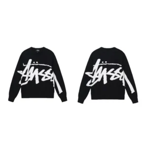 Stussy Classic Knit Sweater with Bold Logo Design