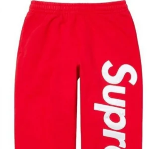 Supreme Bold Logo Red Sweatpants