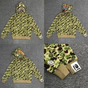 BAPE Shark Camo Hoodie Jacket, Trendy and Stylish