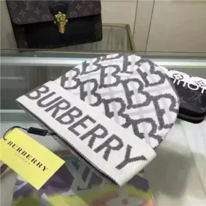Burberry Monogram Beanie Hat, Stylish and Warm