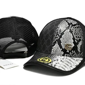 Gucci Snake Print Baseball Cap, Stylish and Trendy
