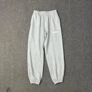 Comfortable Gray Sweatpants with Logo Design