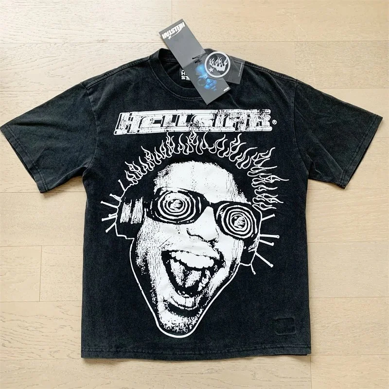 Hellstar Distressed Graphic T-Shirt, Bold Design