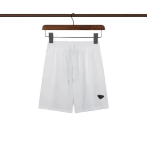 Prada Classic White Shorts with Logo Patch
