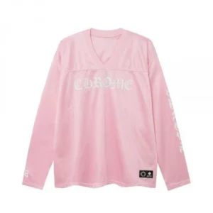 Chrome Hearts V-Neck Mesh Jersey Top