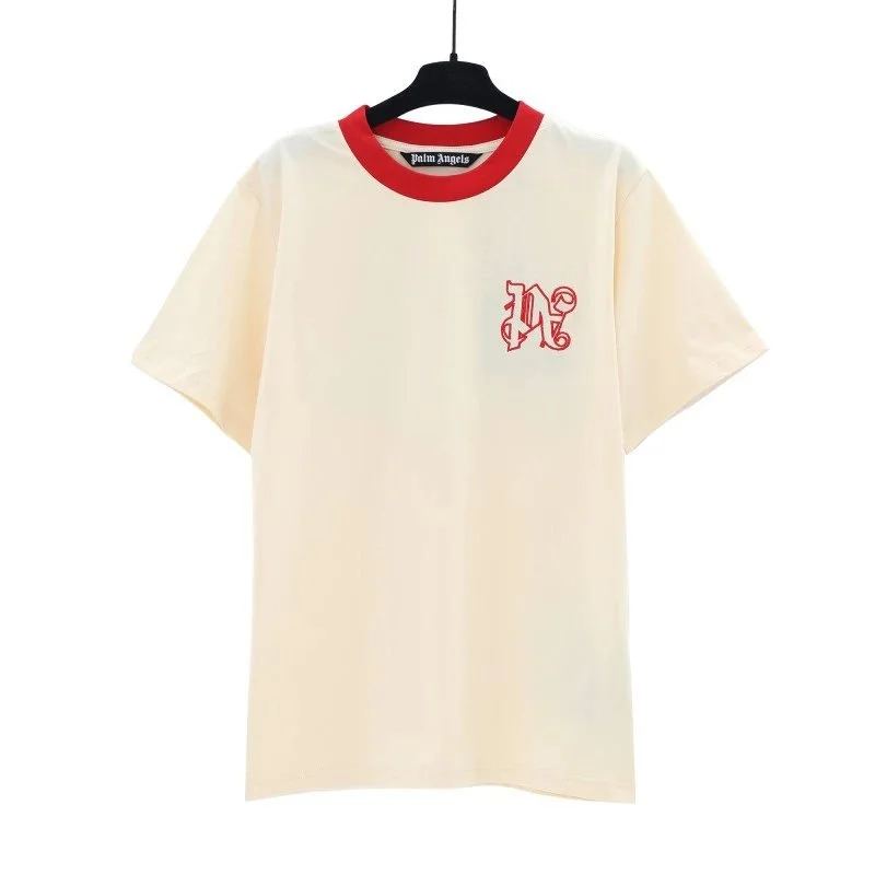Palm Angels Classic T-Shirt with Red Trim