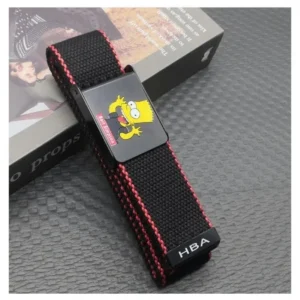 HBA Bart Simpson Canvas Belt with Cartoon Buckle