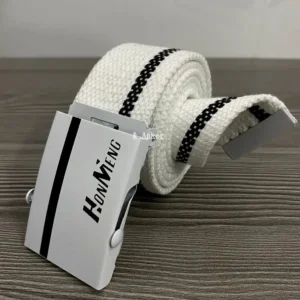 HomMeng Stylish Canvas Belt with Stripe Design