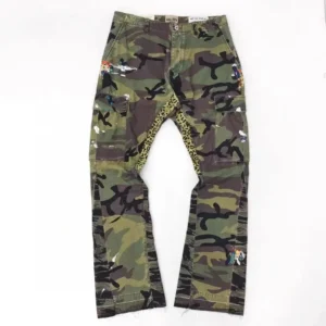 Gallery Art Camo Cargo Pants with Leopard Detail