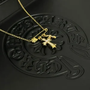 18K Gold Plated Cross Pendant Necklace