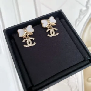 Chanel Bow Earrings with CC Logo