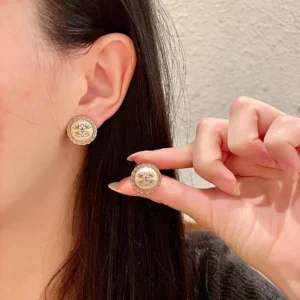 Chanel Button Earrings Accessories