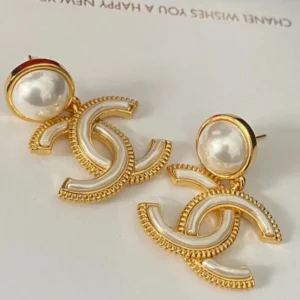 Chanel CC Logo Earrings