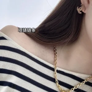 Chanel CC Logo Gold Chain Necklace