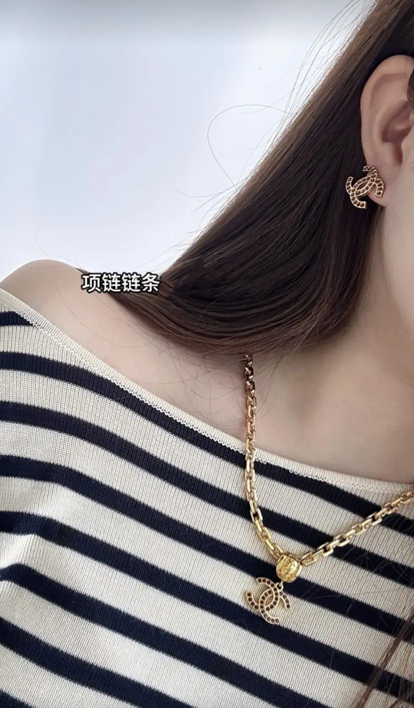 Chanel CC Logo Gold Chain Necklace