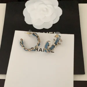 Chanel Chain Hoop Earrings