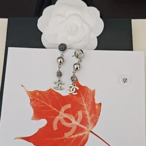 Chanel Drop Earrings with CC Logo