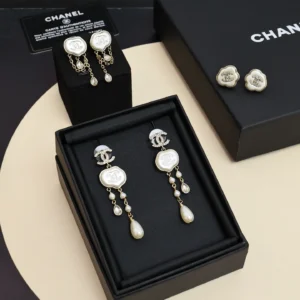 Chanel Earrings - CC Logo with Pearls