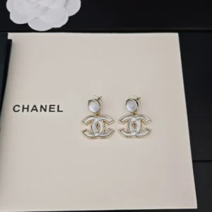 Chanel Earrings with CC Logo and Pearl