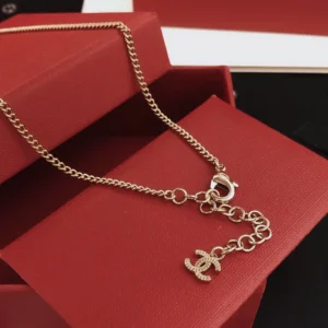 Chanel Gold Chain Necklace with  Logo
