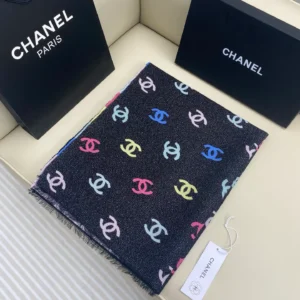 Chanel Paris Scarf with Multicolor CC