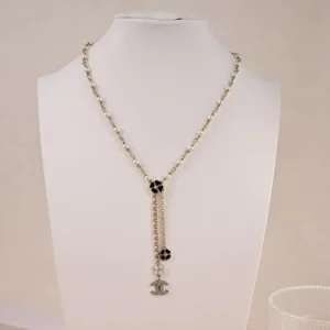 Chanel Pearl and Chain Necklace