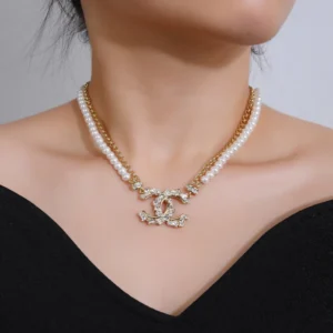 Chanel Pearl and Crystal CC Necklace