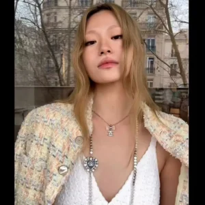 Chanel Tweed Jacket with White Lace