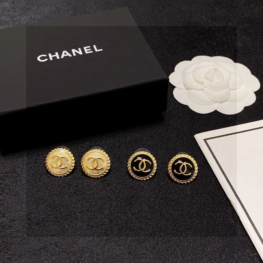 Chanel Vintage CC Stud Earrings Set