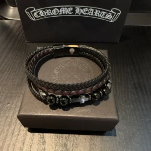 Chrome Hearts Leather Bracelet with