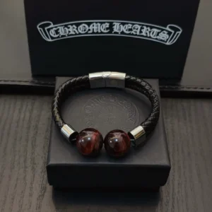 Chrome Hearts Tiger Eye Bead Bracelet