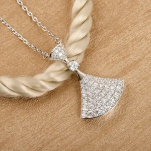 Diamond Fan Pendant Necklace - Series